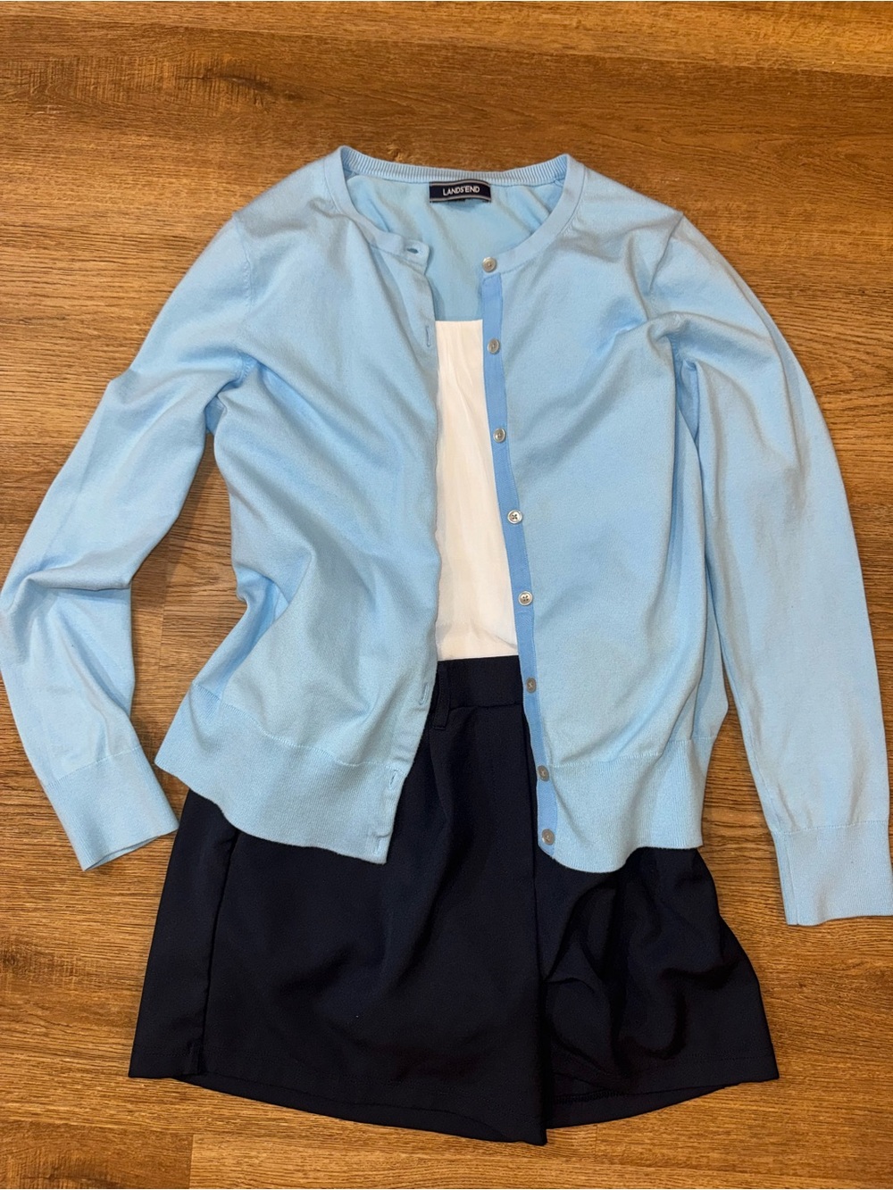 Lands’ End | Light Blue Button-Front Cardigan Sweater | M